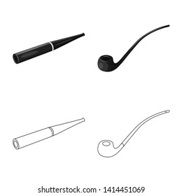 Vector design of refuse and stop symbol. Collection of refuse and habit stock symbol for web.