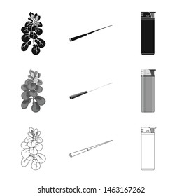 Vector design of refuse and stop symbol. Set of refuse and habit vector icon for stock.