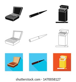 Vector design of refuse and stop symbol. Collection of refuse and habit stock symbol for web.