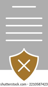 Diseño de vectores Estilo de icono rechazado