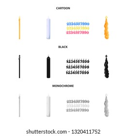 Vector design of relaxation and flame icon. Collection of relaxation and wax stock symbol for web.