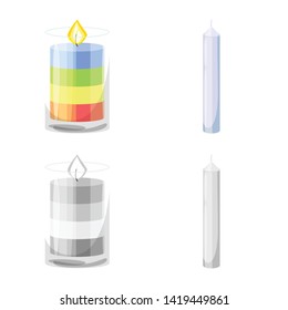 Vector design of relaxation and flame icon. Set of relaxation and wax stock vector illustration.