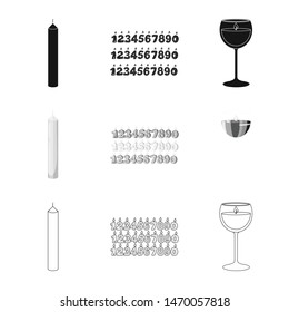 Vector design of relaxation and flame icon. Set of relaxation and wax vector icon for stock.