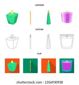 Vector design of relaxation and flame symbol. Collection of relaxation and wax vector icon for stock.
