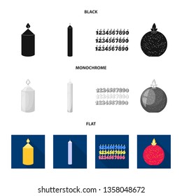 Vector design of relaxation and flame symbol. Collection of relaxation and wax stock symbol for web.