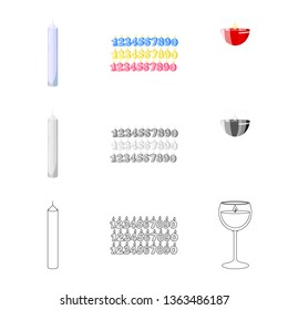 Vector design of relaxation and flame symbol. Set of relaxation and wax vector icon for stock.