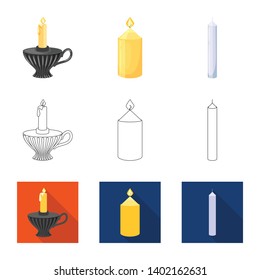Vector design of relaxation and flame symbol. Set of relaxation and wax vector icon for stock.