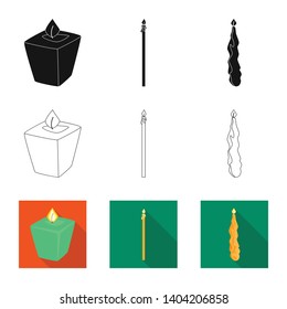 Vector design of relaxation and flame symbol. Collection of relaxation and wax vector icon for stock.