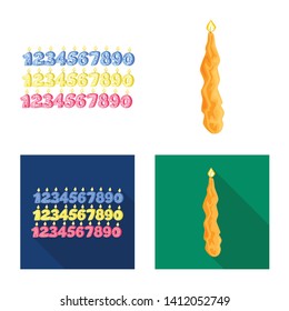 Vector design of relaxation and flame symbol. Set of relaxation and wax stock vector illustration.