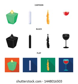 Vector design of relaxation and flame symbol. Collection of relaxation and wax stock vector illustration.