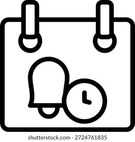 Estilo de icono de recordatorio de diseño de Vector