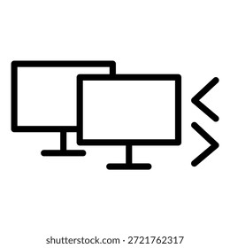 Estilo de Ícone de Área de Trabalho Remota de Design de Vetor