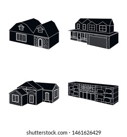 Vector design of renovation and infrastructure logo. Collection of renovation and home stock vector illustration.
