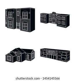 Vector design of renovation and infrastructure symbol. Set of renovation and home vector icon for stock.
