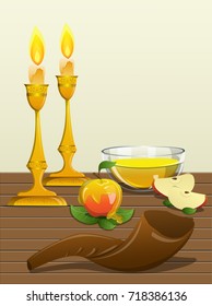 Vector design representing the beginning of the New Year jewish, Has hana