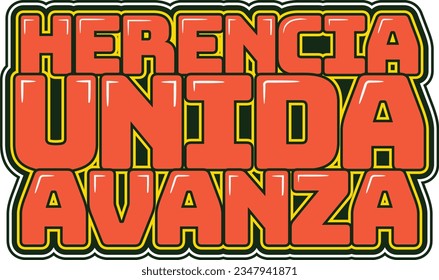 A vector design representing the progress that comes from united heritage.
