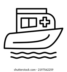 Vector Design Rescue Boat Icon Style