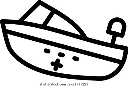 Vectordesign Rescue Boat Symbolstil