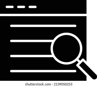 Estilo del icono de la investigación de diseño de vectores