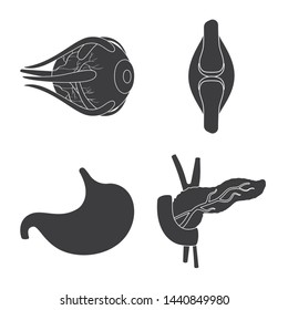Vector design of research and laboratory icon. Set of research and organ vector icon for stock.