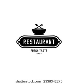 vector design of a restaurant bowl with a white background