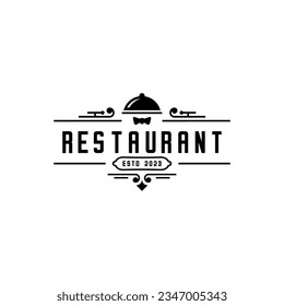 vector design of a restaurant logo on  white background