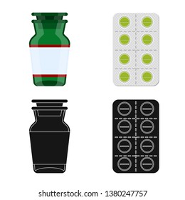 Vector design of retail and healthcare symbol. Set of retail and wellness stock symbol for web.