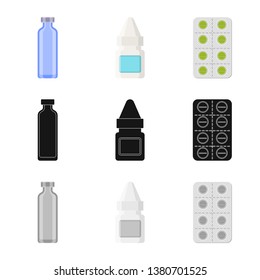 Vector design of retail and healthcare symbol. Collection of retail and wellness stock vector illustration.
