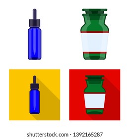 Vector design of retail and healthcare symbol. Collection of retail and wellness stock vector illustration.