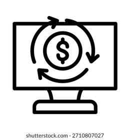 Diseño de Vector Icono de retorno de inversión Estilo