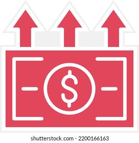 Estilo de icono de ingresos de diseño de vectores