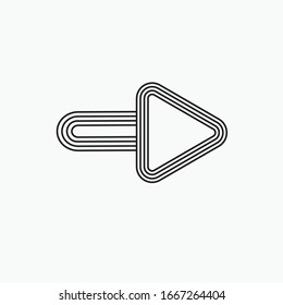 vector design of right arrow direction