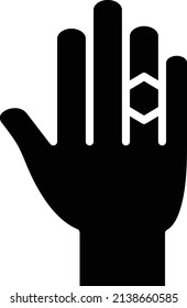 Vector Design Ring in Hand Icon Style