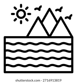 Diseño de Vector River Icon Style