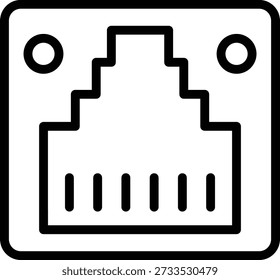 Estilo De Ícone Rj45 De Design De Vetor