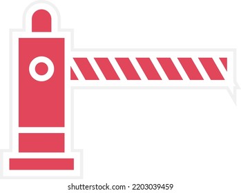 Vector Design Road Barrier Icon Style