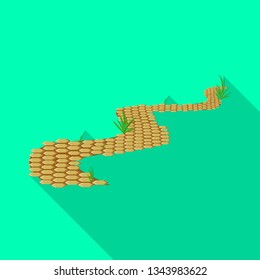 Vector design of road and scenery icon. Set of road and footpath stock symbol for web.