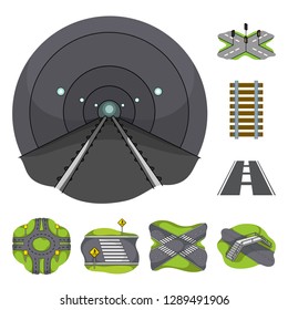 Vector design of road and street logo. Collection of road and highway stock symbol for web.