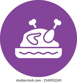 Vector Design Roasted Chicken Icon Style