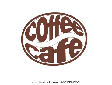 Vector design of a roasted coffee bean label for packaging, featuring a high-quality brown coffee sticker with a transparent background. Includes illustration, logo, stamp, tag, emblem, mark, or seal.