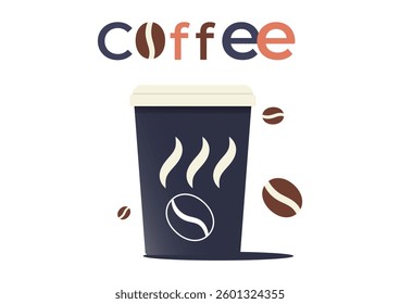 Vector design of a roasted coffee bean label for packaging, featuring a high-quality brown coffee sticker with a transparent background. Includes illustration, logo, stamp, tag, emblem, mark, or seal.