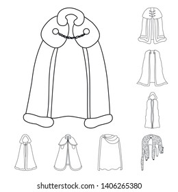 Vector design of robe and garment icon. Set of robe and cloth stock symbol for web.