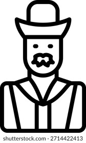 Estilo de ícone Robin Hood do design de vetor