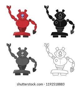 Vector design of robot and factory icon. Collection of robot and space vector icon for stock.