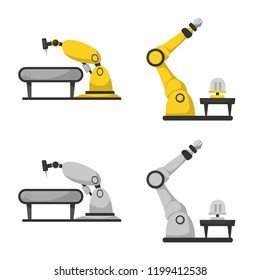 Vector design of robot and factory icon. Set of robot and space stock vector illustration.
