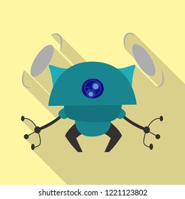 Vector design of robot and factory icon. Set of robot and space vector icon for stock.