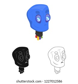 Vector design of robot and factory icon. Collection of robot and space stock symbol for web.