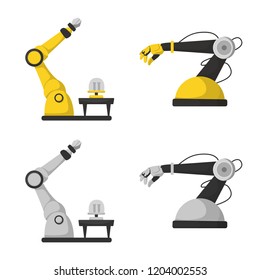 Vector design of robot and factory logo. Collection of robot and space vector icon for stock.