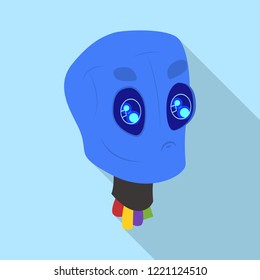 Vector design of robot and factory sign. Collection of robot and space stock symbol for web.