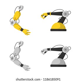 Vector design of robot and factory symbol. Set of robot and space vector icon for stock.